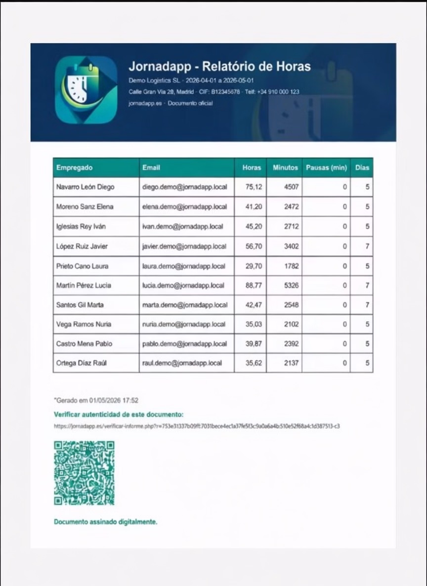 Relatorios oficiais, prontos para rever, exportar e verificar